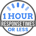 1 hour response times or less